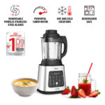 Tefal PerfectMix 2-in-1 Blender & Soup Maker with Removable Blades & Steaming Basket in Stainless Steel, BL83SD65 - Image 2