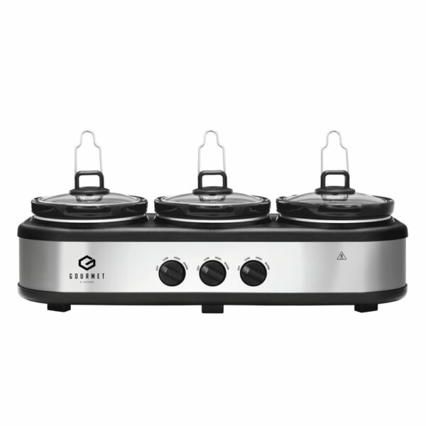 SensioHome Gourmet Triple Slow Cooker & Warming Station 7.1L