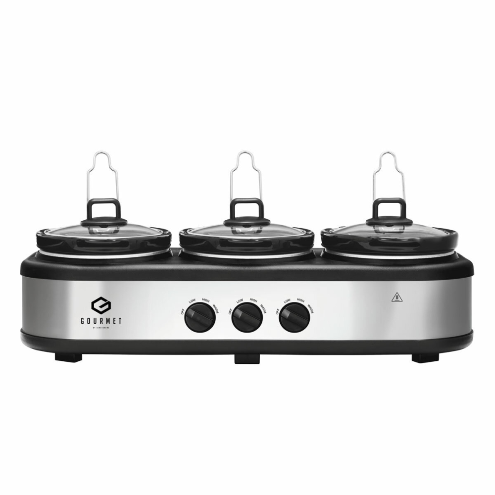 SensioHome Gourmet Triple Slow Cooker & Warming Station 7.1L