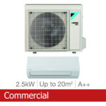 Installed Daikin Sensira Single Split Air Conditioning Unit for Commercial Use, Available in 7 kW Capacities - Image 2