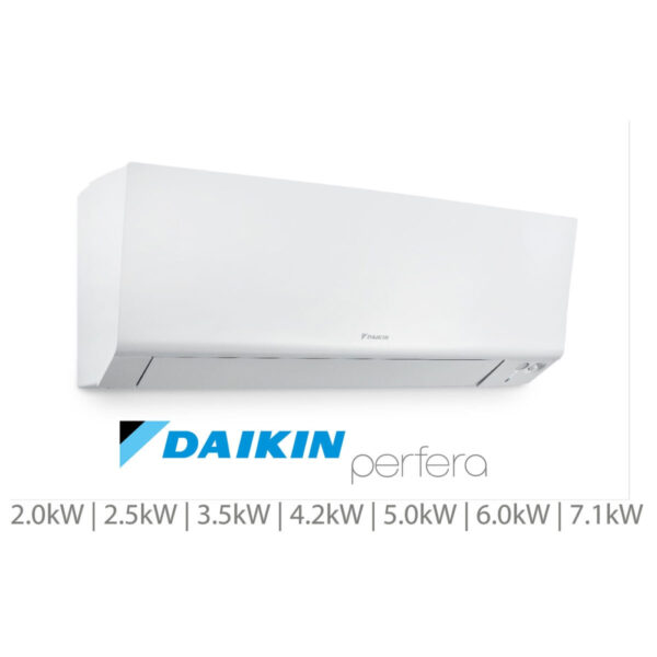 Installed Daikin Perfera Single Split Air Conditioning Unit for Domestic Use, Available in 7 kW Capacities