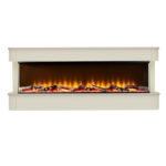 Flare Juliette 3-Sided Wall Mounted Electric Fireplace in Cream, 2kW - Image 3