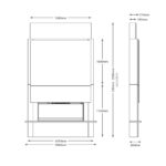 Flare Oxton Wall Mounted Chimney Breast Fireplace Suite in White, 2kW - Image 2