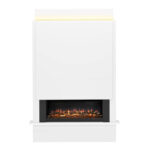 Flare Oxton Wall Mounted Chimney Breast Fireplace Suite in White, 2kW - Image 3