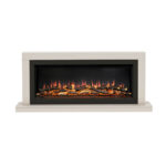 Flare Elyce Grande Wall Mounted Electric Fireplace in Cream, 2kW - Image 3