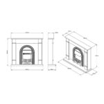 Flare Broadwell Electric Fireplace Suite in Grey, 2kW - Image 2