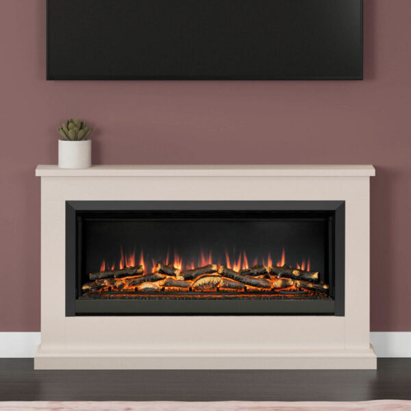 Flare Hansford Grande Electric Fireplace Suite in Cream, 2kW
