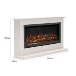 Flare Hansford Grande Electric Fireplace Suite in Cream, 2kW - Image 2