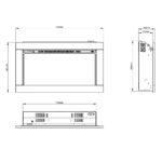 Flare Avella Wall Mounted Inset Electric Fire in Black, 2kW - Image 2