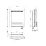 Flare Ember Inset Electric Fire in Chrome, 2kW - Image 2