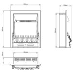 Flare Bayden Inset Electric Fire in Chrome, 2kW - Image 2