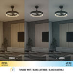 Artika Alton 24" (61cm) Wood Accent Fan Light with Remote Control - Image 5