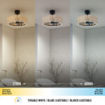 Artika Kalani 24" (61cm) Rattan Fan Light with Remote Control - Image 4