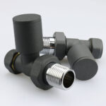 Ultraheat Cylindrical-25 Horizontal Manual Valve + L/S (Pair) - Anthacite Grey - Image 2
