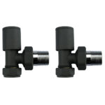 Ultraheat Cylindrical-25 Vertical Manual Valve + L/S (Pair) - Anthracite Grey