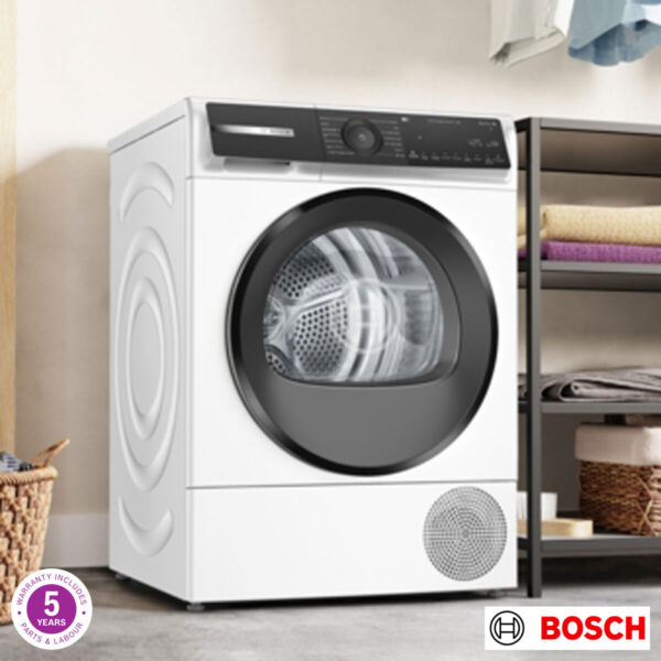 Bosch WQH246D9GB, Series 6, 9kg Heat Pump Tumble Dryer A+++ Rating White