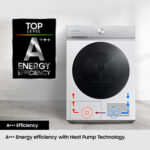 Samsung Series 5 DV90CGC0A0AEEU, 9kg Heat Pump Tumble Dryer, A++ Rated in White - Image 3