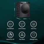 Hisense DH5S902BB, 9kg Heat Pump Tumble Dryer, A+++ Rated in Black - Image 3