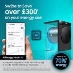Samsung Series 7 WW90DB7U94GBU1, 9kg Smart Washing Machine, A Rated in Black - Image 5