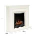 Flare Whitham Electric Fireplace Suite in White, 2kW - Image 6