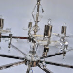 Boston 12 Light Crystal & Nickel Chandelier 70cm - Image 4