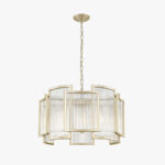 Chicago 5 Light Matt Gold Ceiling Pendant 56cm