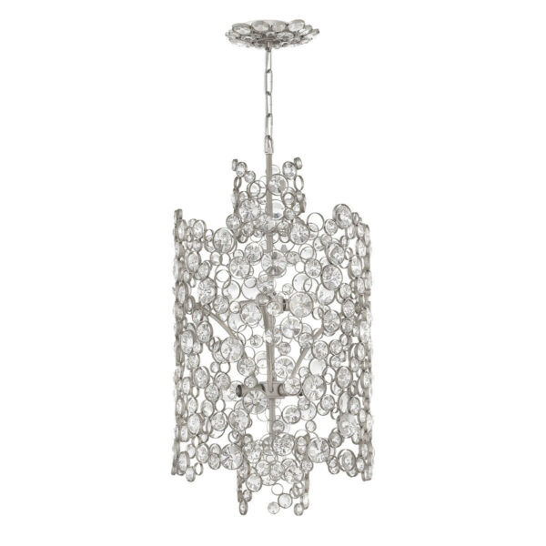 Elstead Anya Two Tier Pendant - Silver Leaf