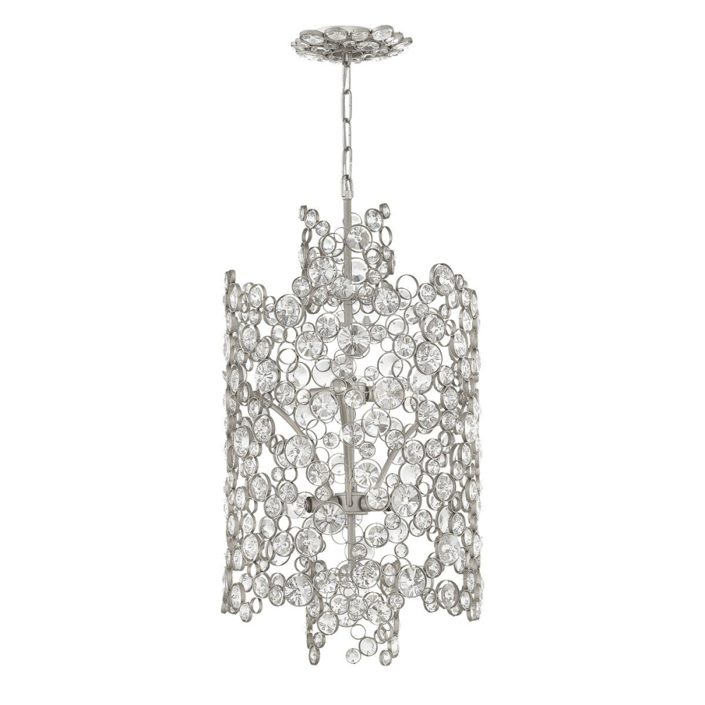 Elstead Anya Two Tier Pendant - Silver Leaf