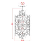 Elstead Anya Two Tier Pendant - Silver Leaf - Image 2