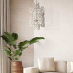 Elstead Anya Two Tier Pendant - Silver Leaf - Image 3