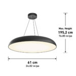 Artika Flint Pendant LED Light in Black - Image 4