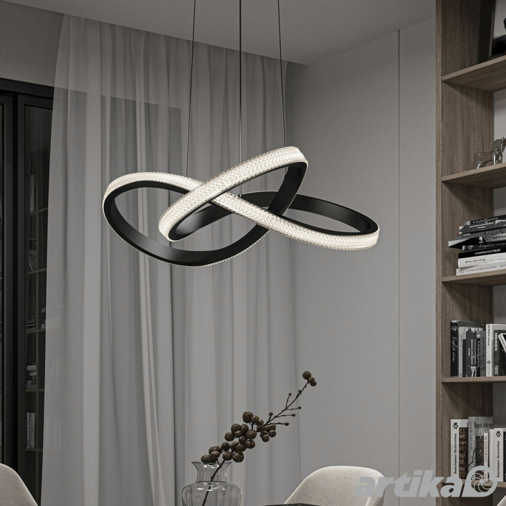 Artika Morgan Pendant LED Light in Black