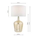 Lolek Silver Glass Dual Light Table Lamp - Image 2