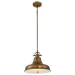 Quoizel Emery 1 Light Medium Pendant in Weathered Brass