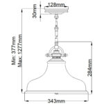 Quoizel Emery 1 Light Medium Pendant in Weathered Brass - Image 17