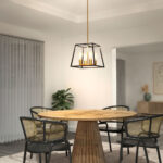 Artika Carter Square Black and Gold Chandelier Light (without bulbs) - Image 5