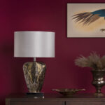 Syracuse Mercury Glass Table Lamp with Cream Shade - Image 3