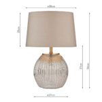 Sonia Brass & Silver Dual Table Lamp with Taupe Shade - Image 2