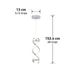 Artika DNA Single Light LED Pendant in Chrome - Image 3