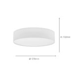 Eglo Pasteri Ceiling Light in Grey - 22" (57cm) - Image 7