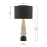 Onora Terrazzo Table Lamp with Black Faux Silk Shade - Image 2