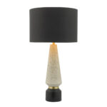 Onora Terrazzo Table Lamp with Black Faux Silk Shade - Image 3