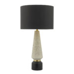 Onora Terrazzo Table Lamp with Black Faux Silk Shade - Image 4
