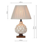Layer Artichoke Cream Table Lamp with Pleated Shade - Image 2