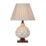 Layer Artichoke Cream Table Lamp with Pleated Shade - Image 3