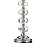 Oleana Polished Chrome Glass Crystal Table Lamp with Ivory Shade - Image 5