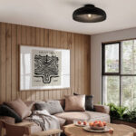 Eglo Mogano Ceiling Light in Black 16" (40cm) - Image 3