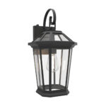 Lutec Traditional Outdoor Wall Lantern Light in Black - Image 2