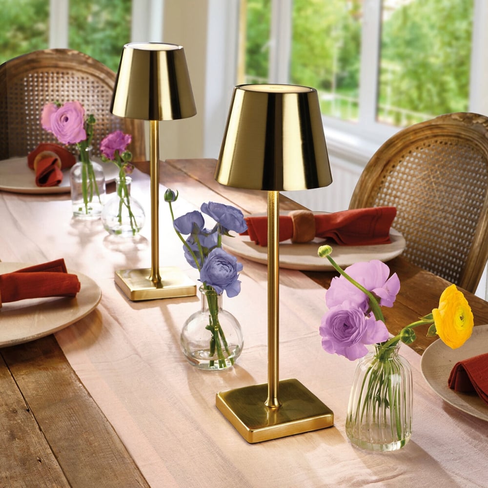Mikasa Touch Control LED Lamp Set of 2 in Gold