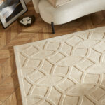 Concept Looms Priory Ivory Circles Rug in 4 Sizes - Image 6